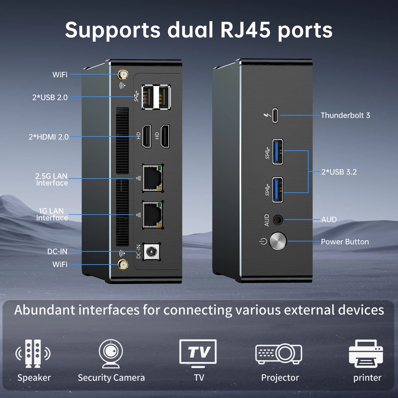 Mini Gaming PC with AMD Ryzen 7 7840HS, Upto 5.1Ghz, Desktop Computer with 32G DDR5, 512G M.2 PCIE4.0 SSD, Windows 11 Pro, 2XHDMI/USB-C Port, 4K Triple Display, Dual Lan(1X2.5G), Wifi6E/Bt5.3