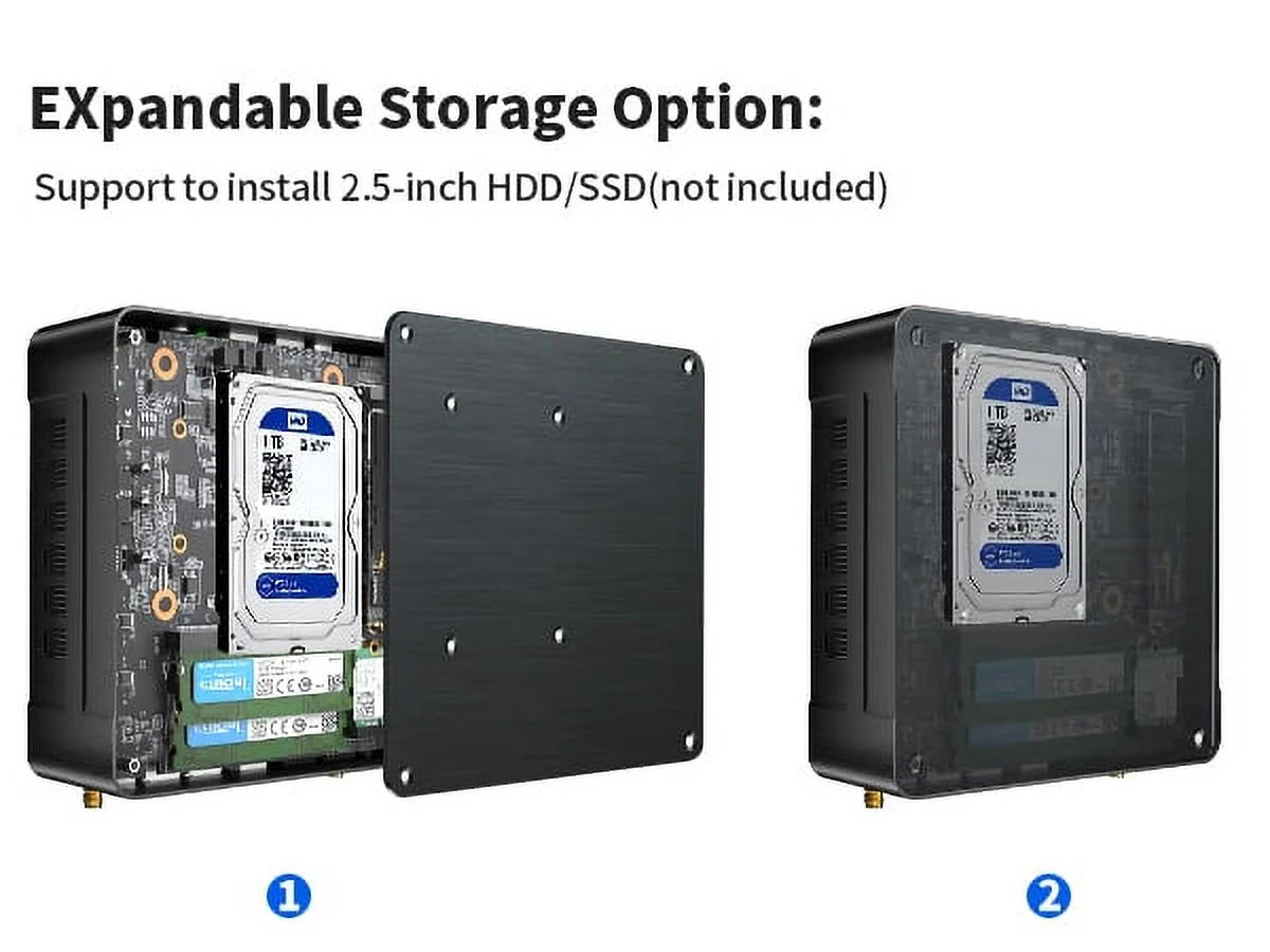Mini PC I9, Desktop Computer with Core I9-12900H 3.8-5.0Ghz, Windows 11 Pro, 16G DDR4, 256G M.2 PCIE4.0 SSD, DP/HDMI/USB-C Port, 8K@60Hz, Dual LAN, 1X2.5G RJ45 LAN, Wifi6E/Bt5.3, USB3.2, VESA