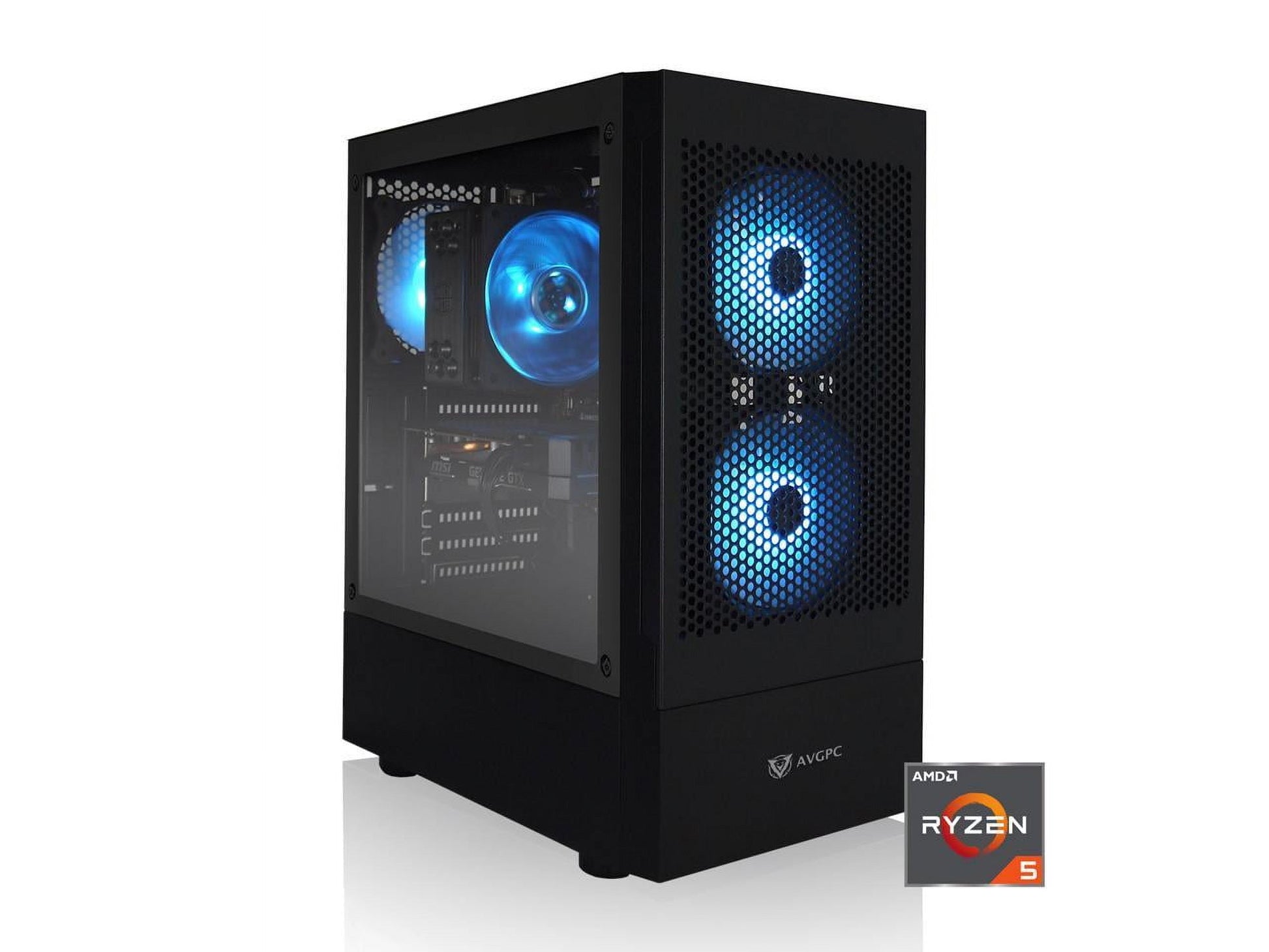 Max Gaming PC, AMD Ryzen 5 5600G 6-Core 4.4 Ghz Max Boost, AMD Radeon Vega 7 (GPU Upgrade Ready up to RTX 4070), 16GB 3200Mhz DDR4, 1TB M.2 Nvme SSD, Hyper 212 RGB Cooler, Windows 11, Wi-Fi/Ac