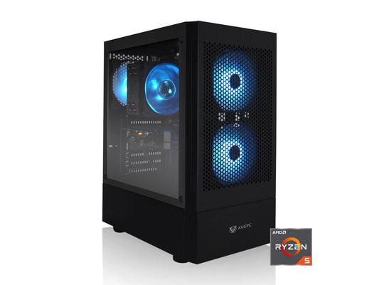 Max Gaming PC, AMD Ryzen 5 5600G 6-Core 4.4 Ghz Max Boost, AMD Radeon Vega 7 (GPU Upgrade Ready up to RTX 4070), 16GB 3200Mhz DDR4, 1TB M.2 Nvme SSD, Hyper 212 RGB Cooler, Windows 11, Wi-Fi/Ac