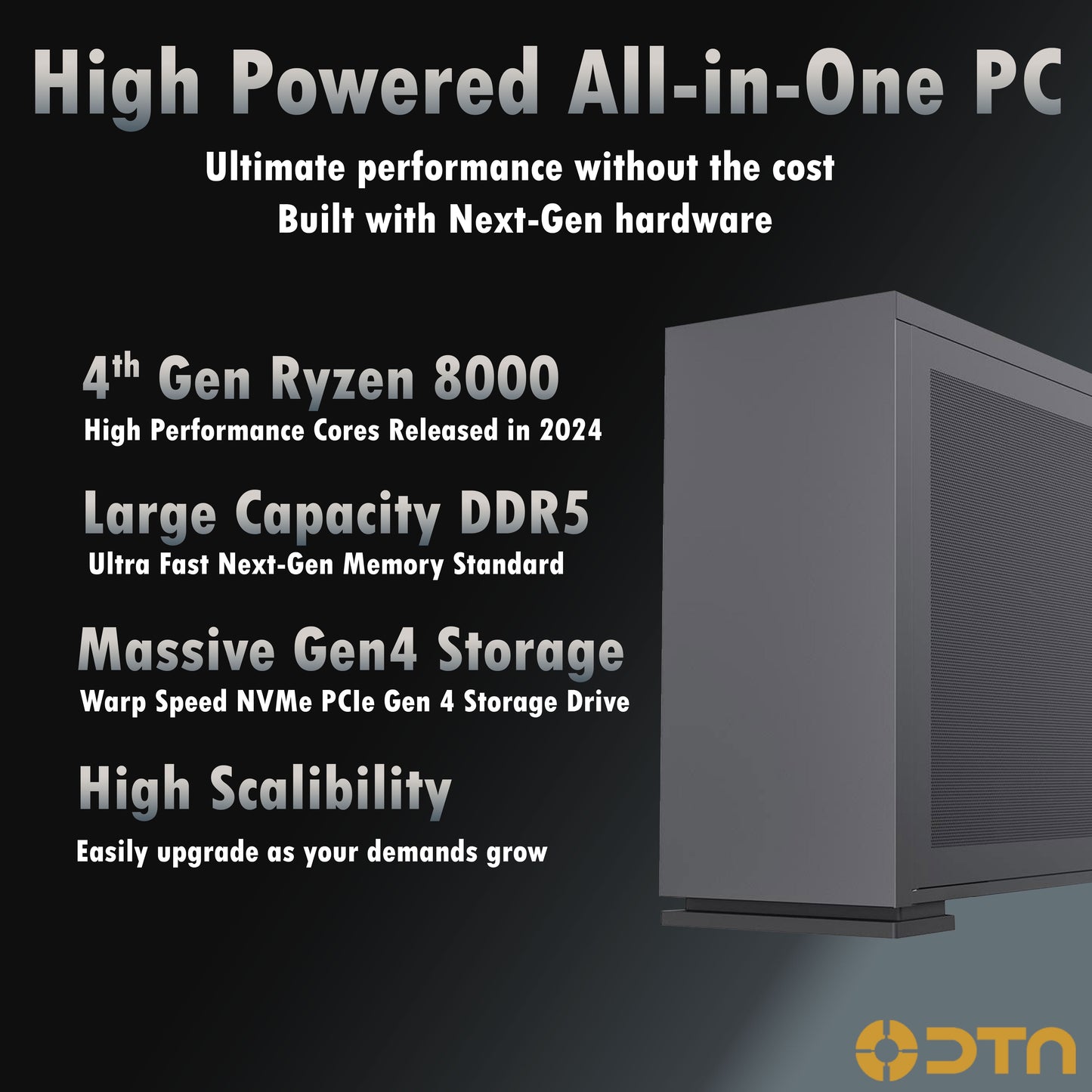 Ryzen 5 32GB DDR5 Ram 2TB Nvme SSD Fusion XL1 Prebuilt Desktop Gaming PC Windows 11 Pro