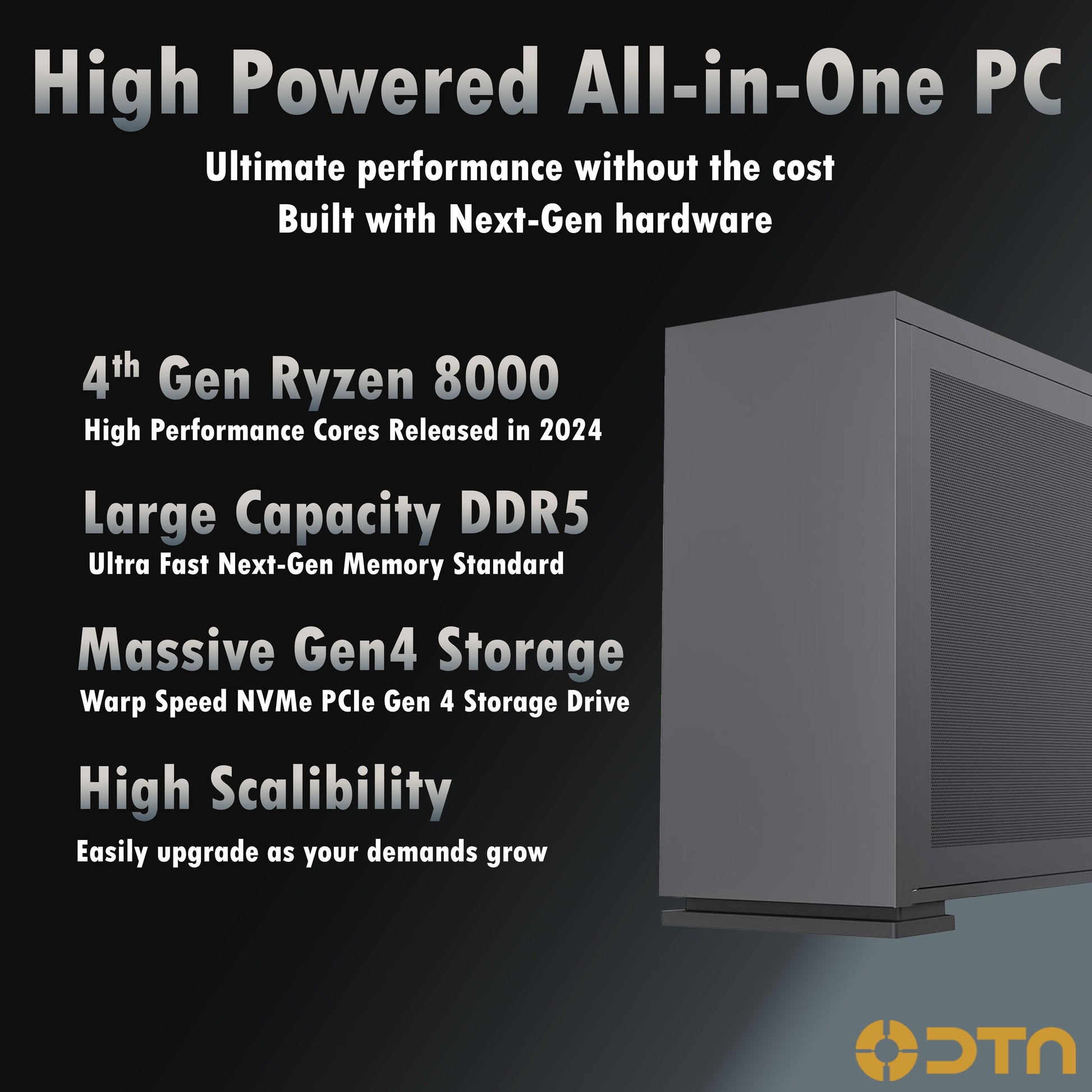 Ryzen 5 32GB DDR5 Ram 2TB Nvme SSD Fusion XL1 Prebuilt Desktop Gaming PC Windows 11 Pro